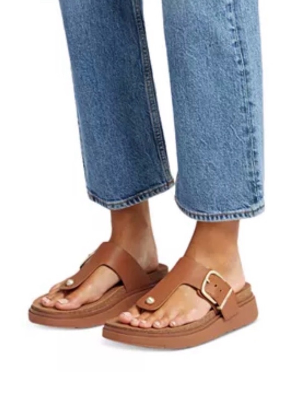 FitFlop Women's Gen-FF Buckled Slip On Thong Sandals